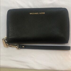 Michael Kors Black Wristlet Wallet